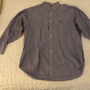 Polo men’s shirt with small bleach spot on left shoulder